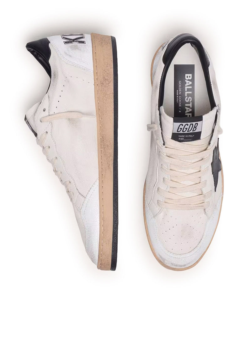 SNEAKERS BALL-STAR IN NAPPA BIANCA CON STELLA NERA