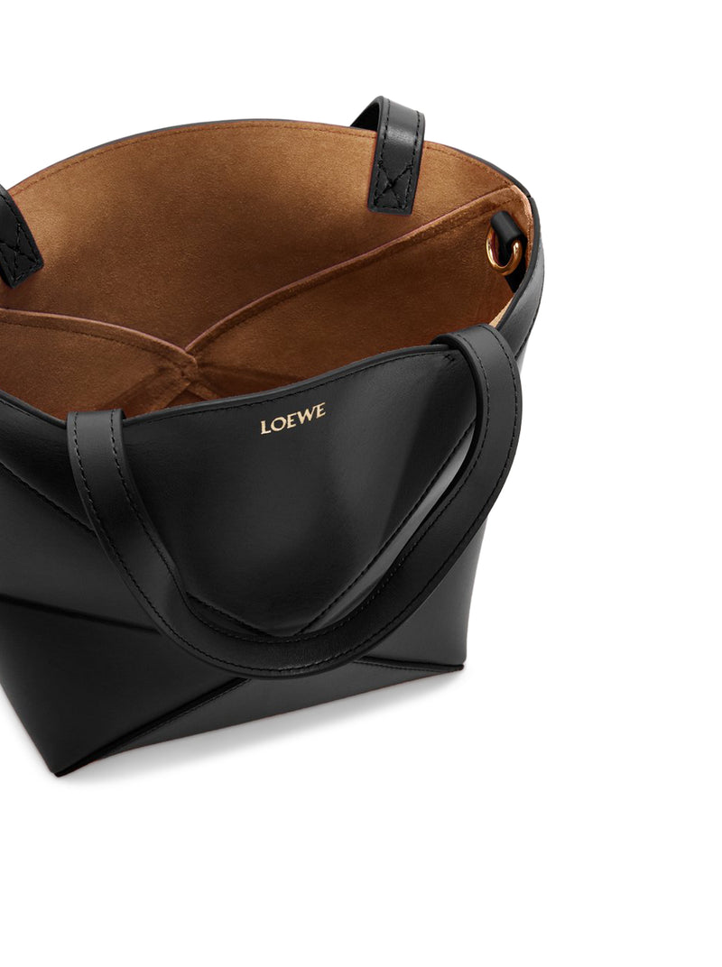 BORSA TOTE PUZZLE FOLD IN PELLE DI VITELLO LUCIDA