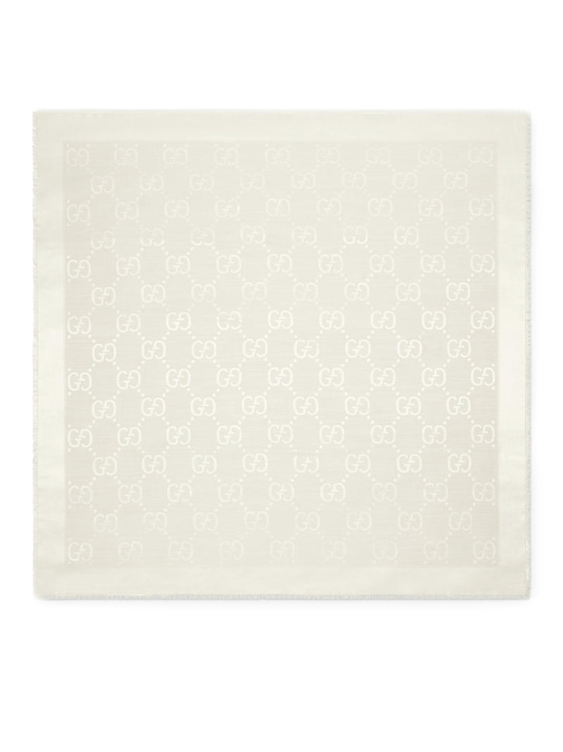 SCIALLE IN LANA E SETA JACQUARD CON MOTIVO GG