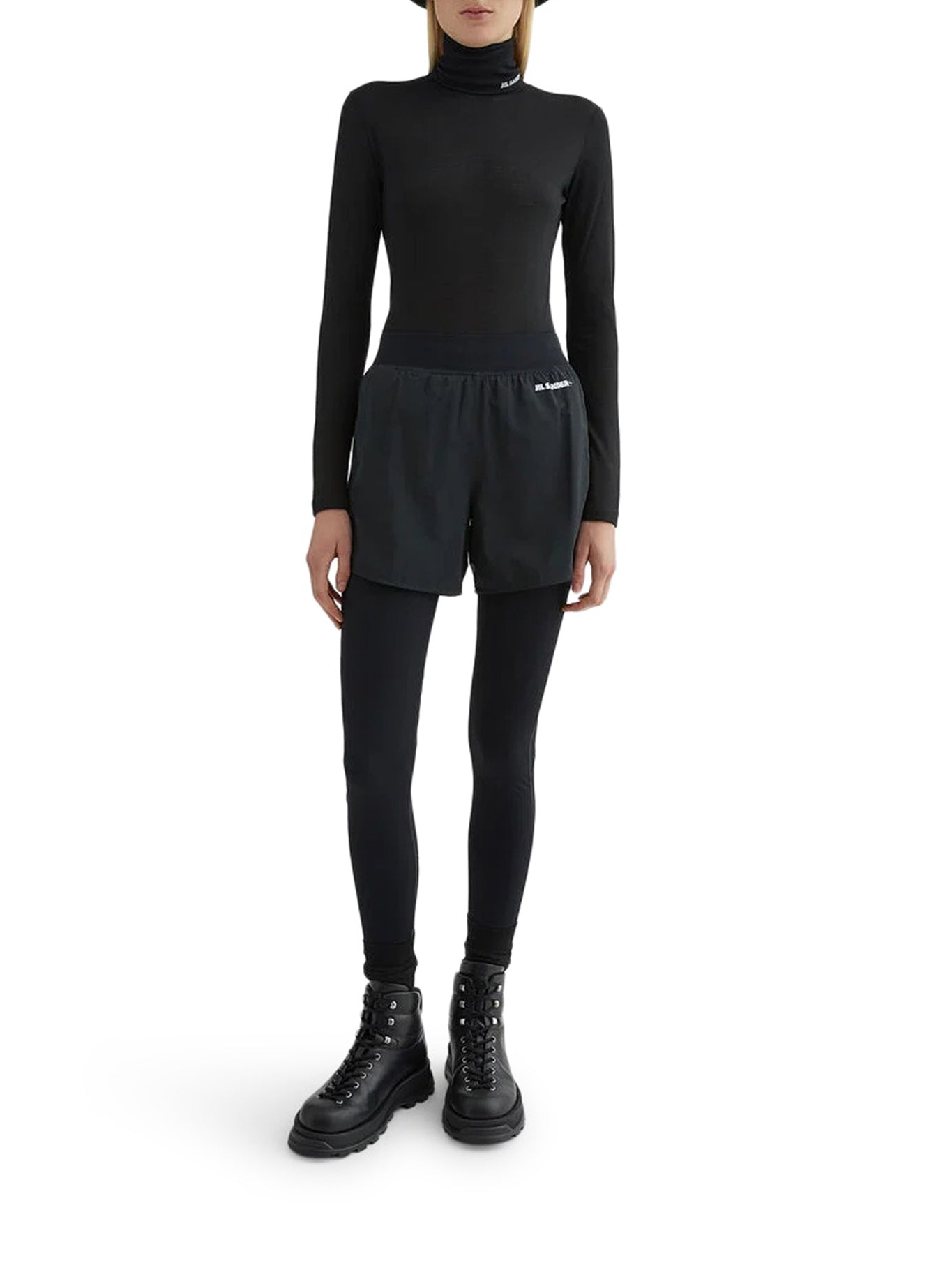 T-SHIRT A COLLO ALTO IN MISTO LANA LEGGERO