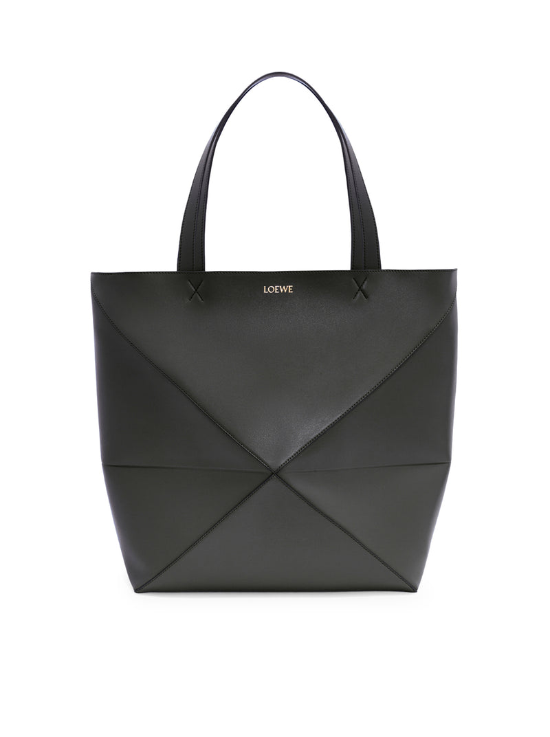 BORSA PUZZLE FOLD TOTE XL IN PELLE DI VITELLO LUCIDA
