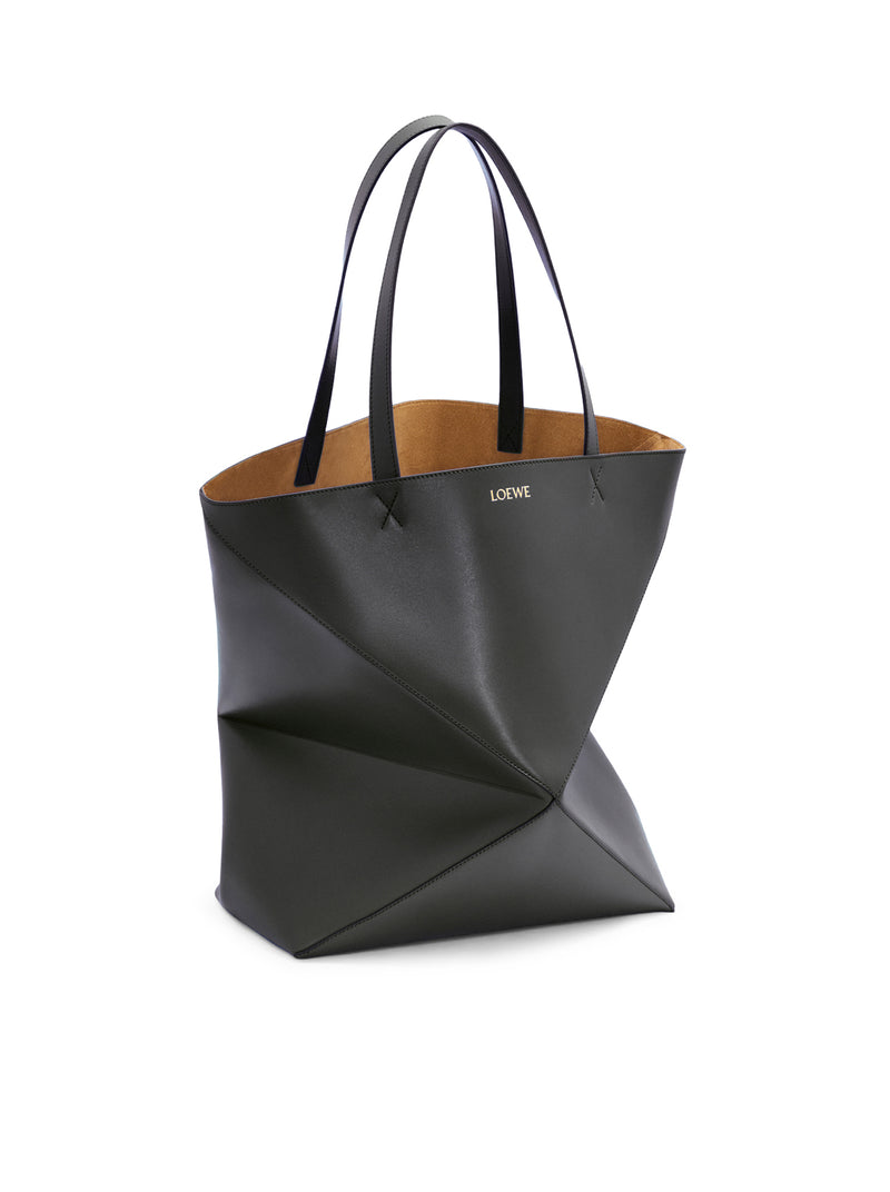 BORSA PUZZLE FOLD TOTE XL IN PELLE DI VITELLO LUCIDA
