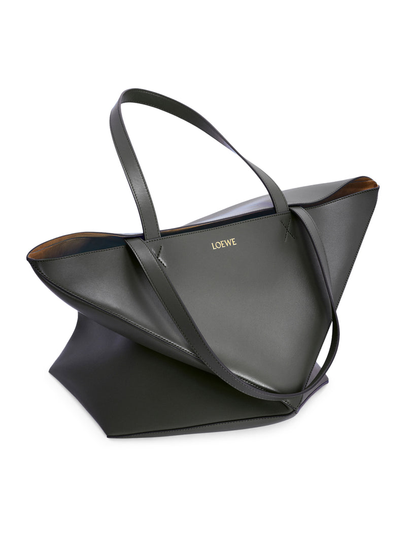 BORSA PUZZLE FOLD TOTE XL IN PELLE DI VITELLO LUCIDA