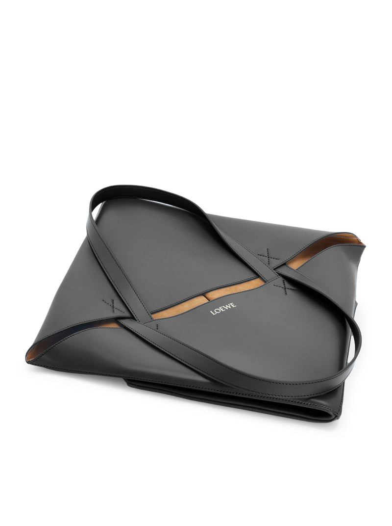 BORSA PUZZLE FOLD TOTE XL IN PELLE DI VITELLO LUCIDA