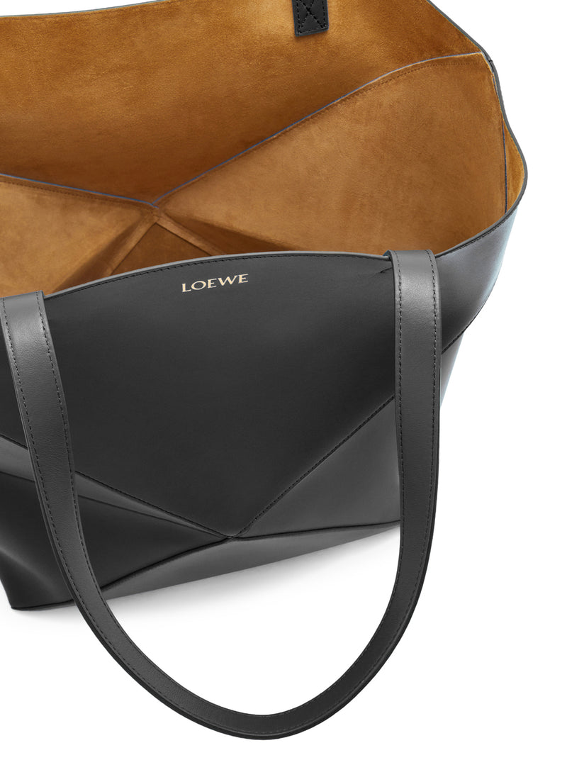 BORSA PUZZLE FOLD TOTE XL IN PELLE DI VITELLO LUCIDA