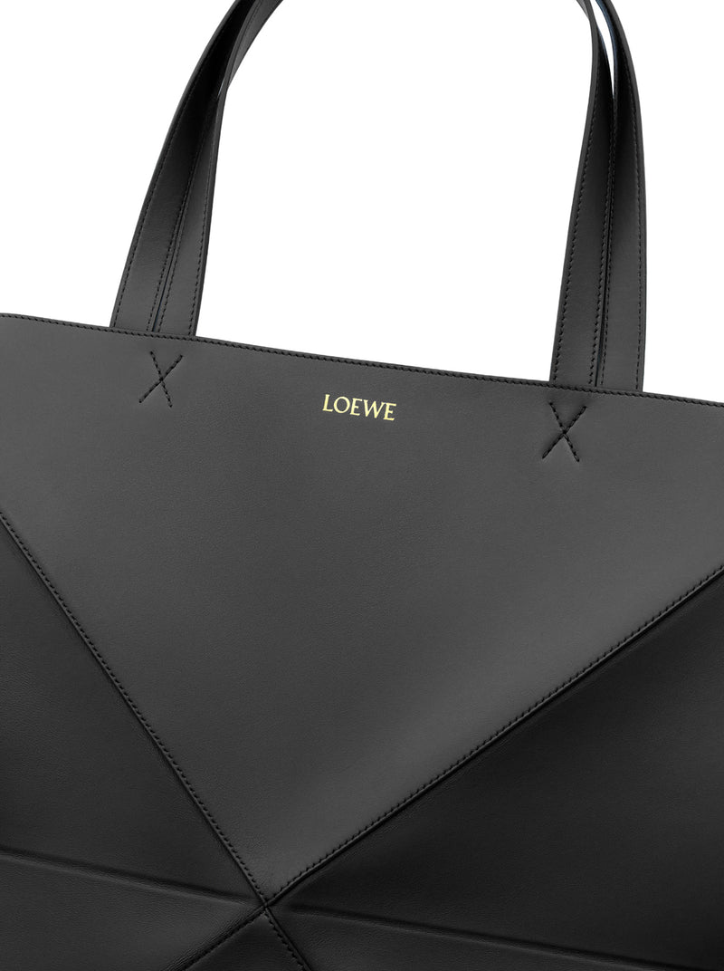 BORSA PUZZLE FOLD TOTE XL IN PELLE DI VITELLO LUCIDA