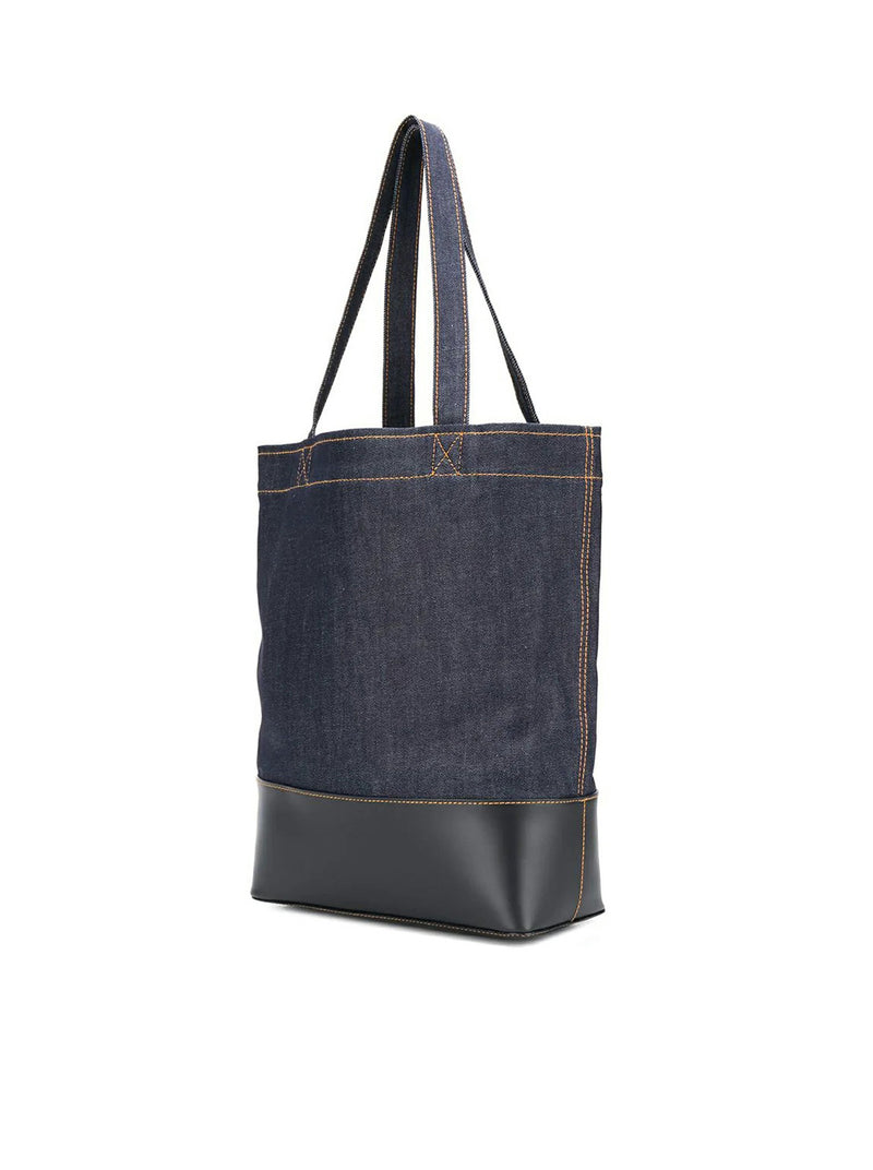 BORSA A SPALLA AXEL IN DENIM CON INSERTI IN PELLE