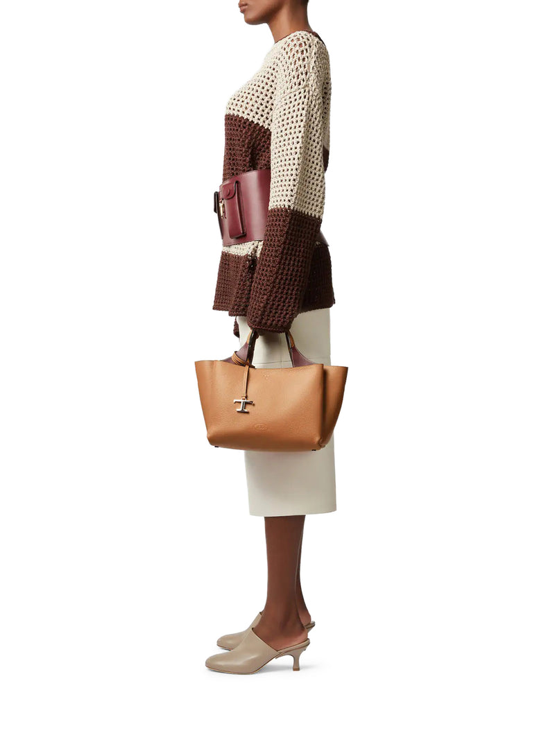 BORSA A MANO MINI IN PELLE MARTELLATA