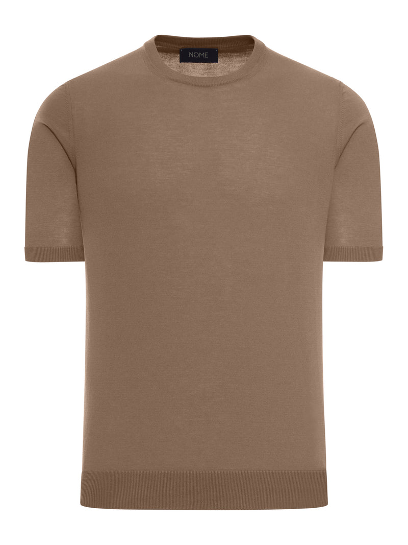 T-SHIRT GIROCOLLO IN MAGLIA DI COTONE