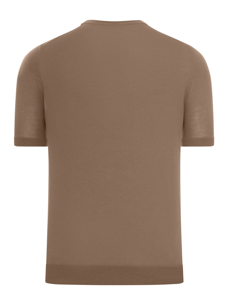 T-SHIRT GIROCOLLO IN MAGLIA DI COTONE