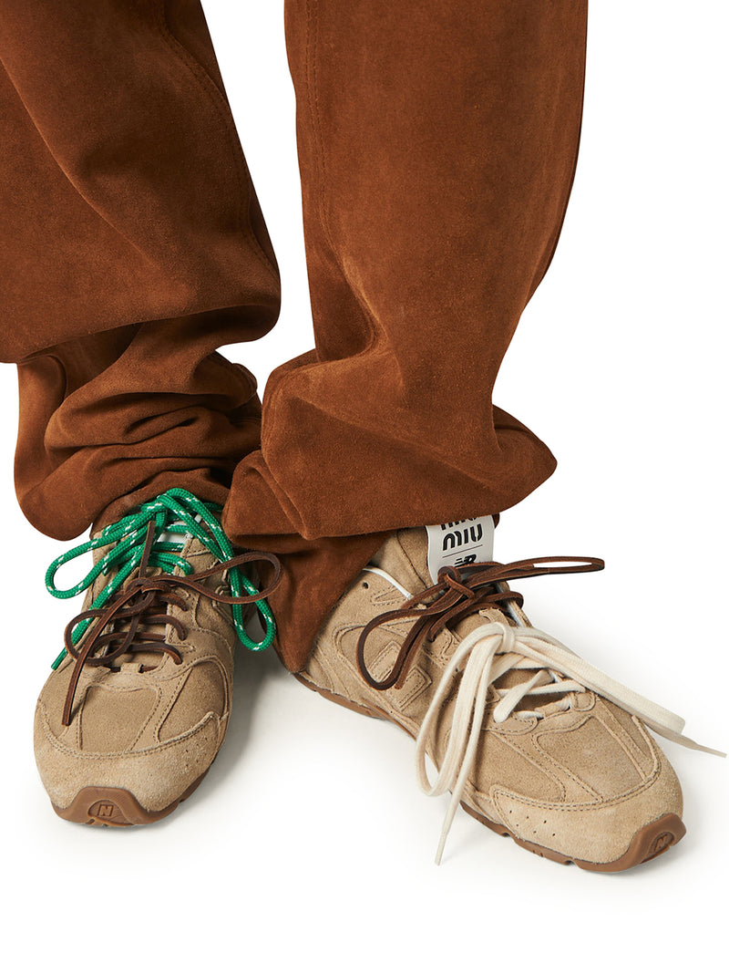 SCARPE DA GINNASTICA NEW BALANCE X MIU MIU 530 SL IN PELLE SCAMOSCIATA