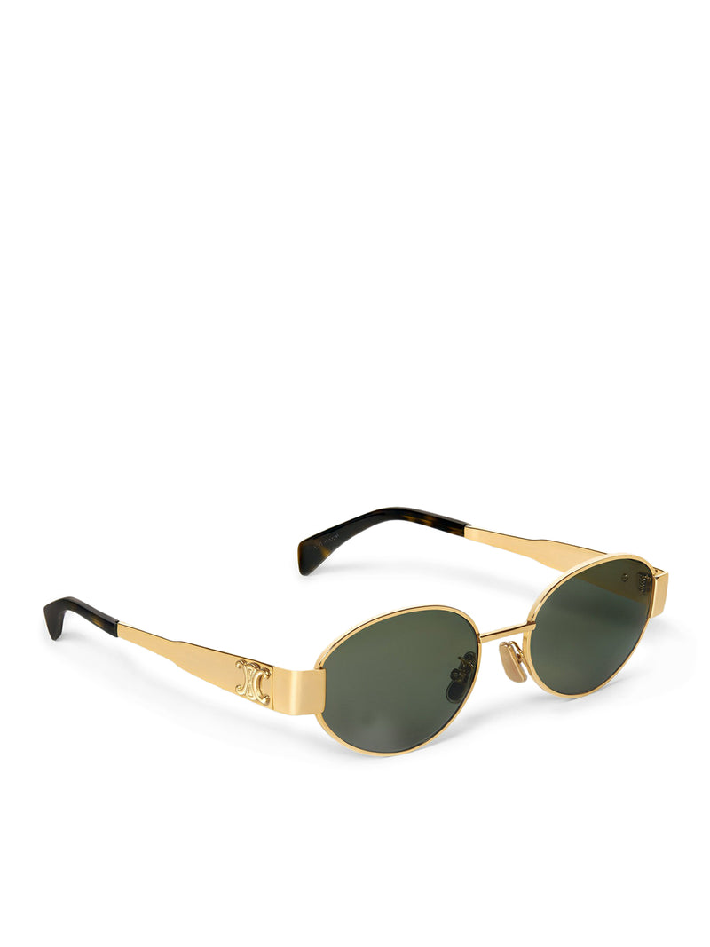 OCCHIALI DA SOLE TRIOMPHE METAL 01 IN METALLO ORO / VERDE