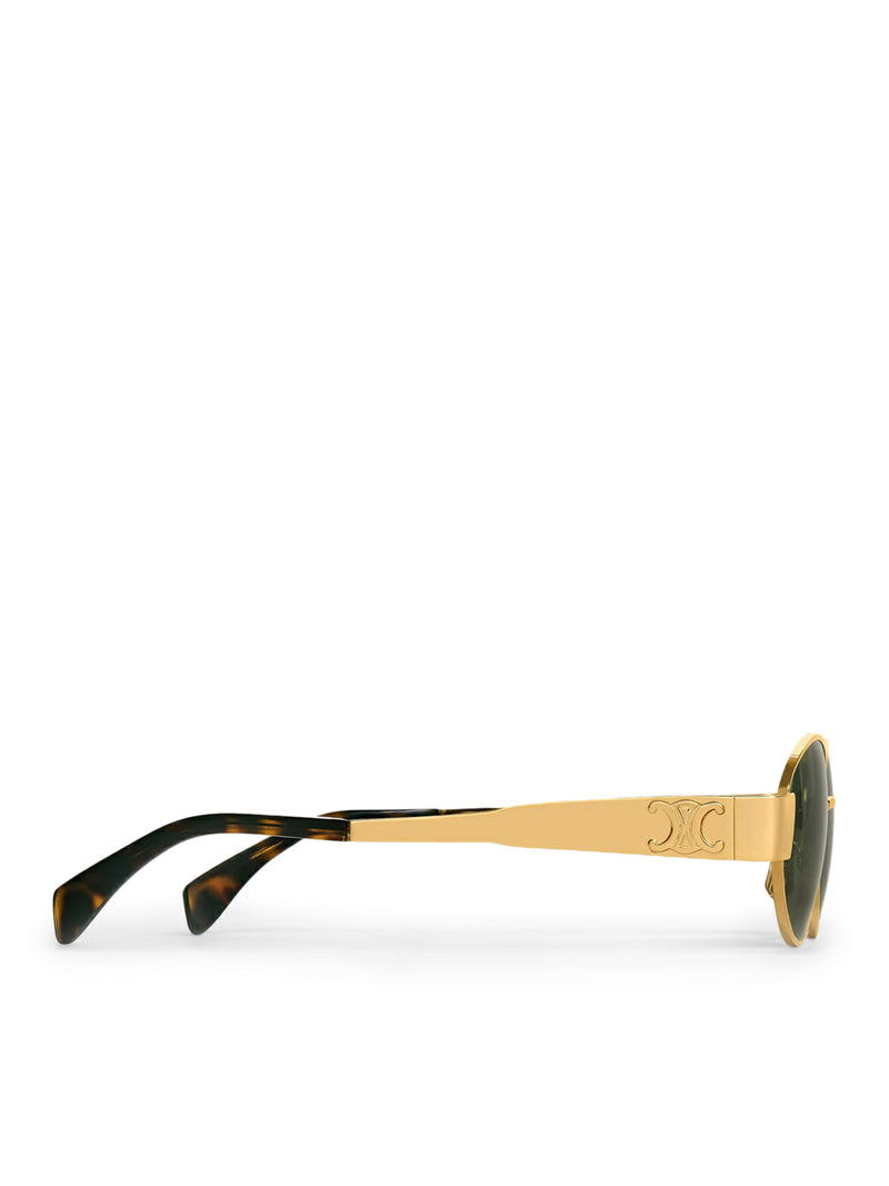 OCCHIALI DA SOLE TRIOMPHE METAL 01 IN METALLO ORO / VERDE