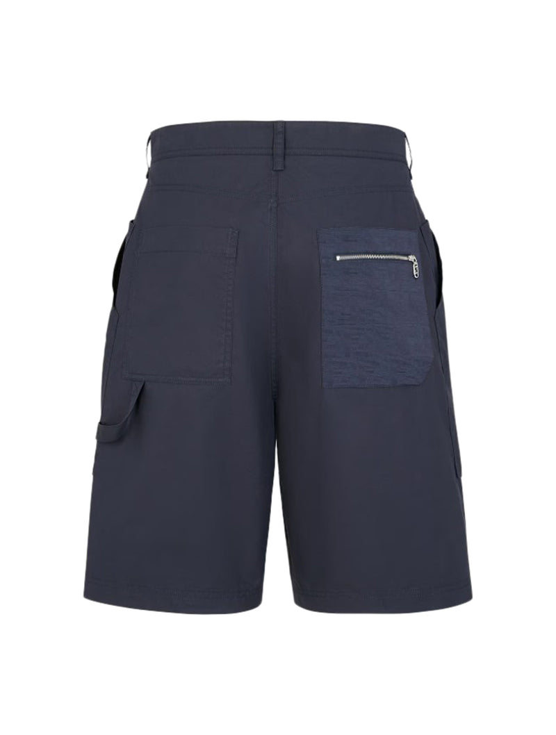Pantaloni corti in cotone tecnico FF blu