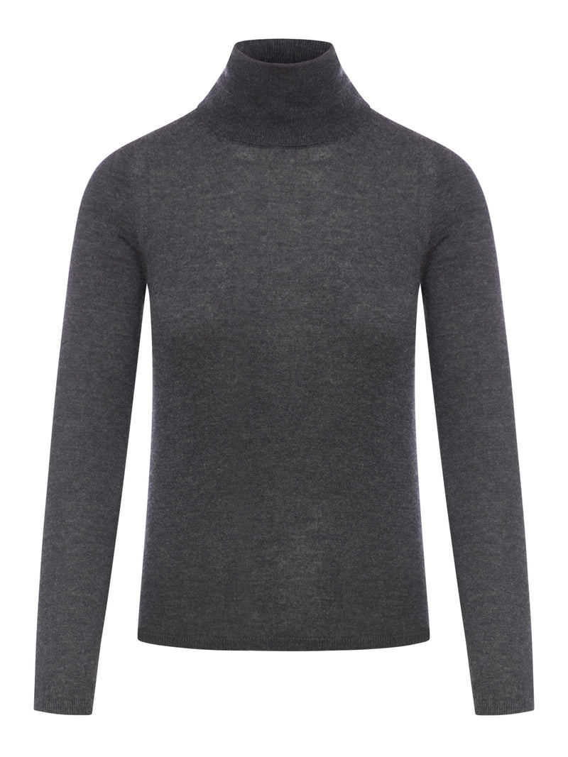 Maglione a collo alto in lana cashmere