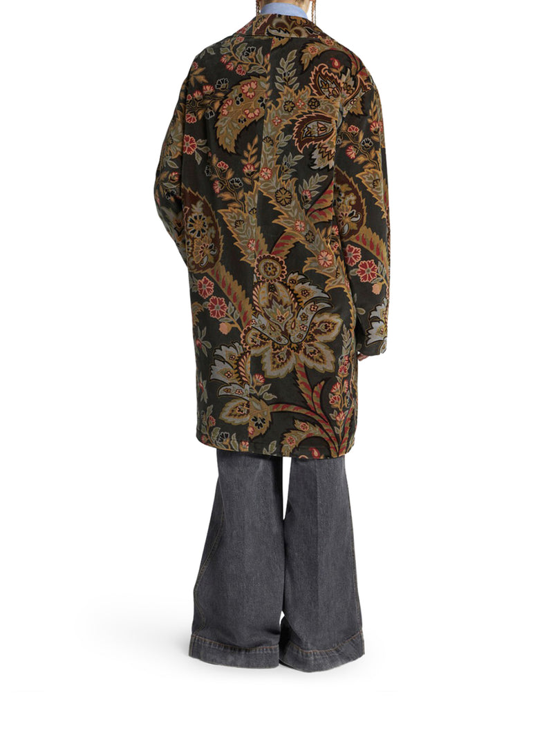 CAPPOTTO IN VELLUTO PAISLEY FLOREALE