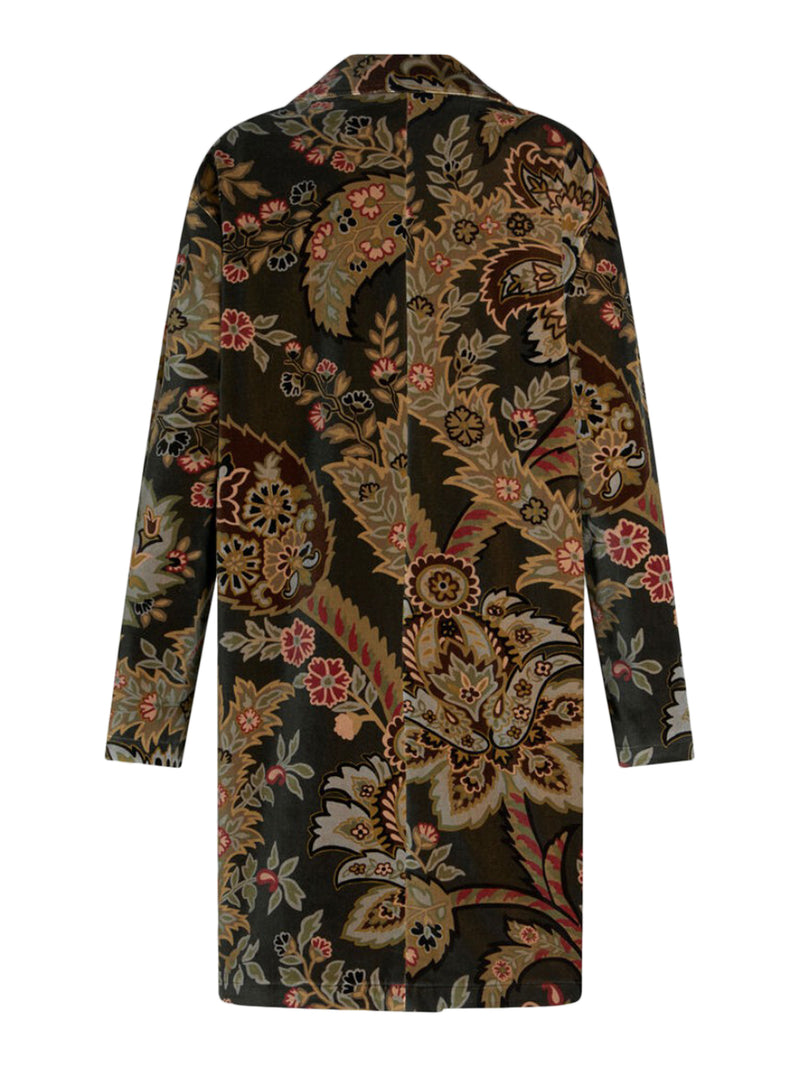 CAPPOTTO IN VELLUTO PAISLEY FLOREALE