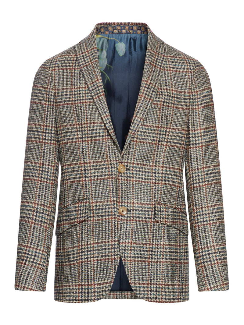 Blazer monopetto a quadri