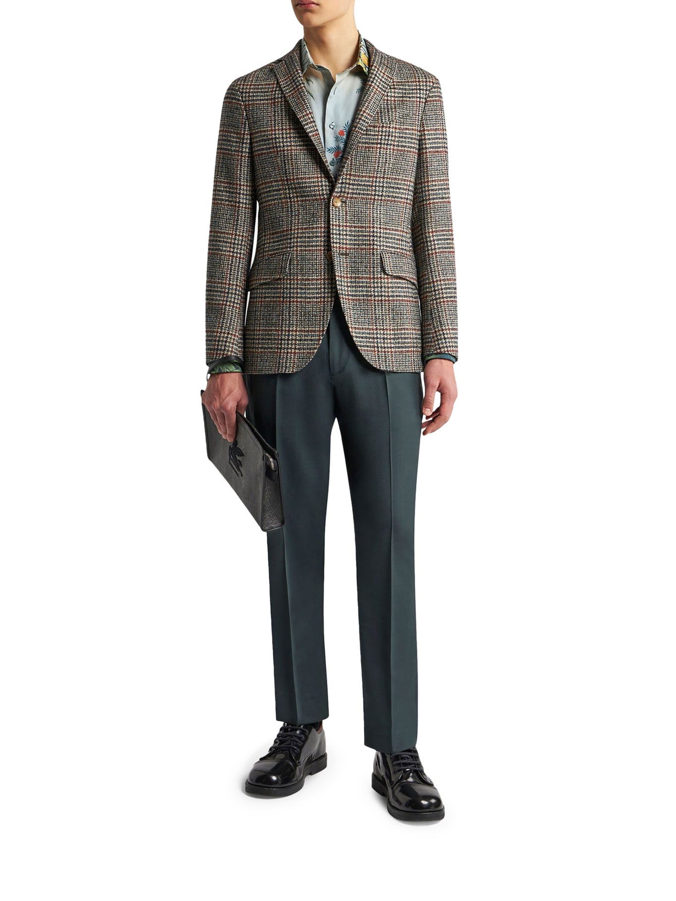 Blazer monopetto a quadri