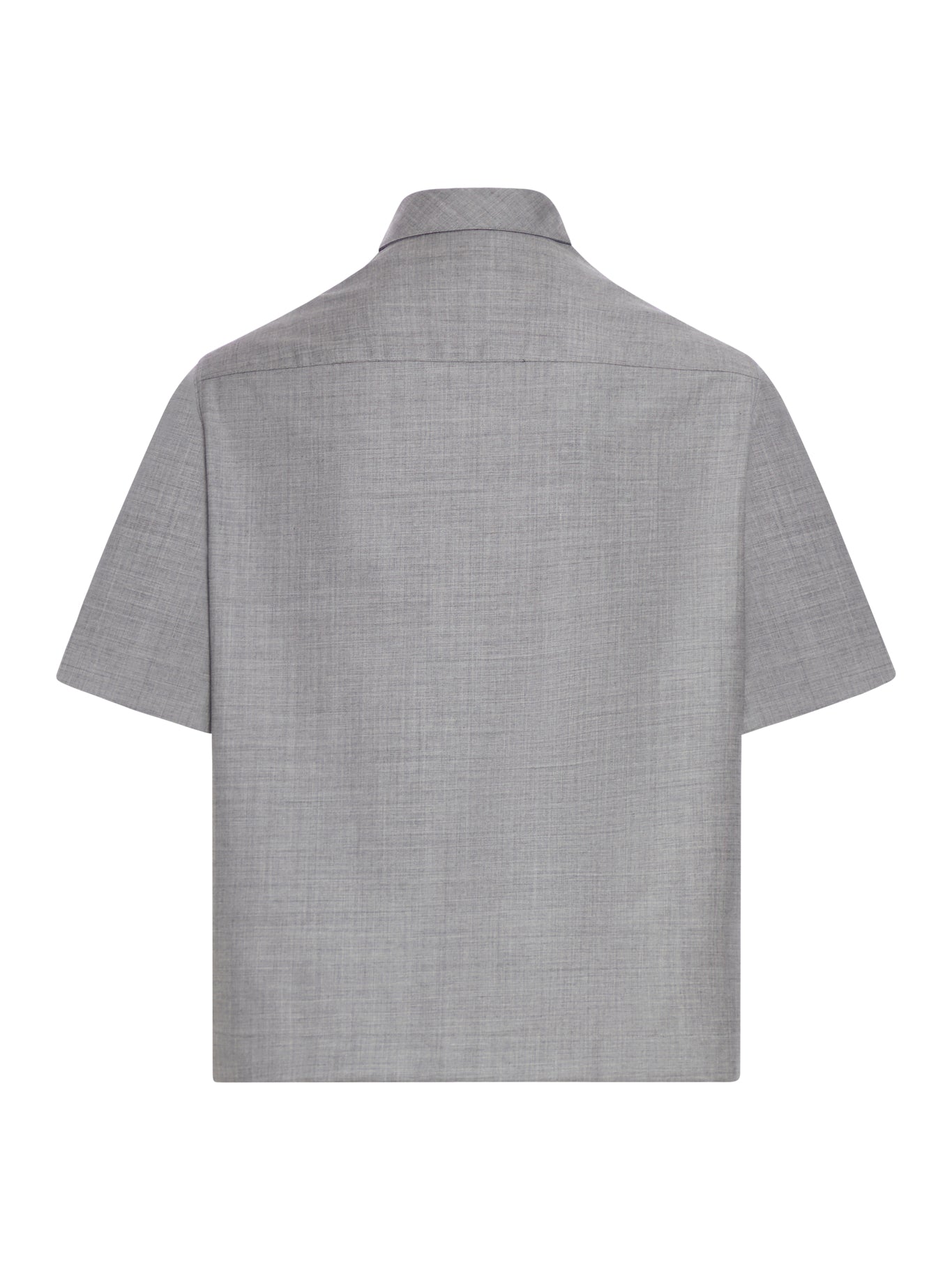 Camicia con zip in lana con dettaglio 4G
