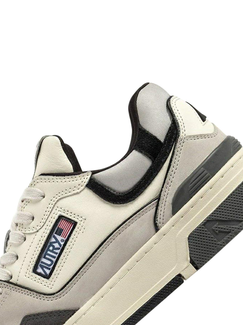 SNEAKERS CLC LOW IN SUEDE E NABUK GRIGIO E NERO