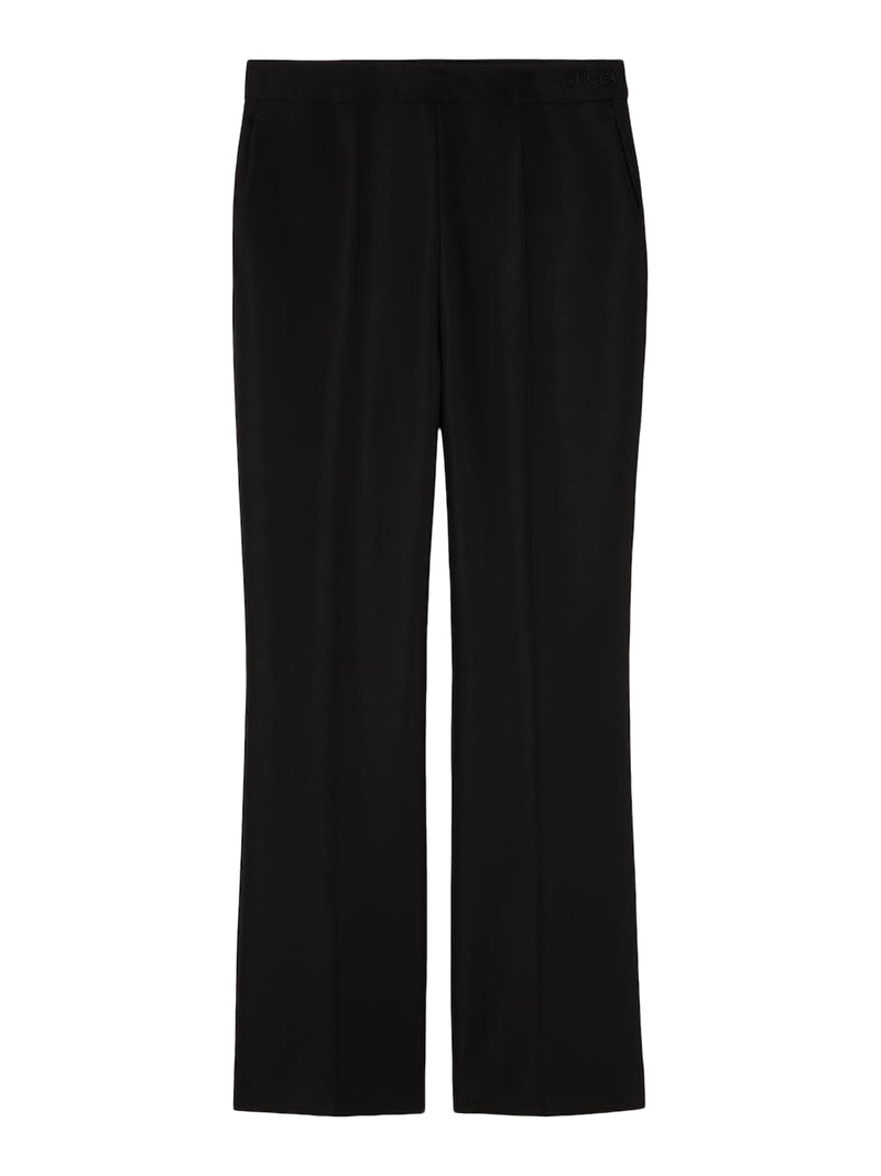 PANTALONE IN LANA CON RICAMO GUCCI