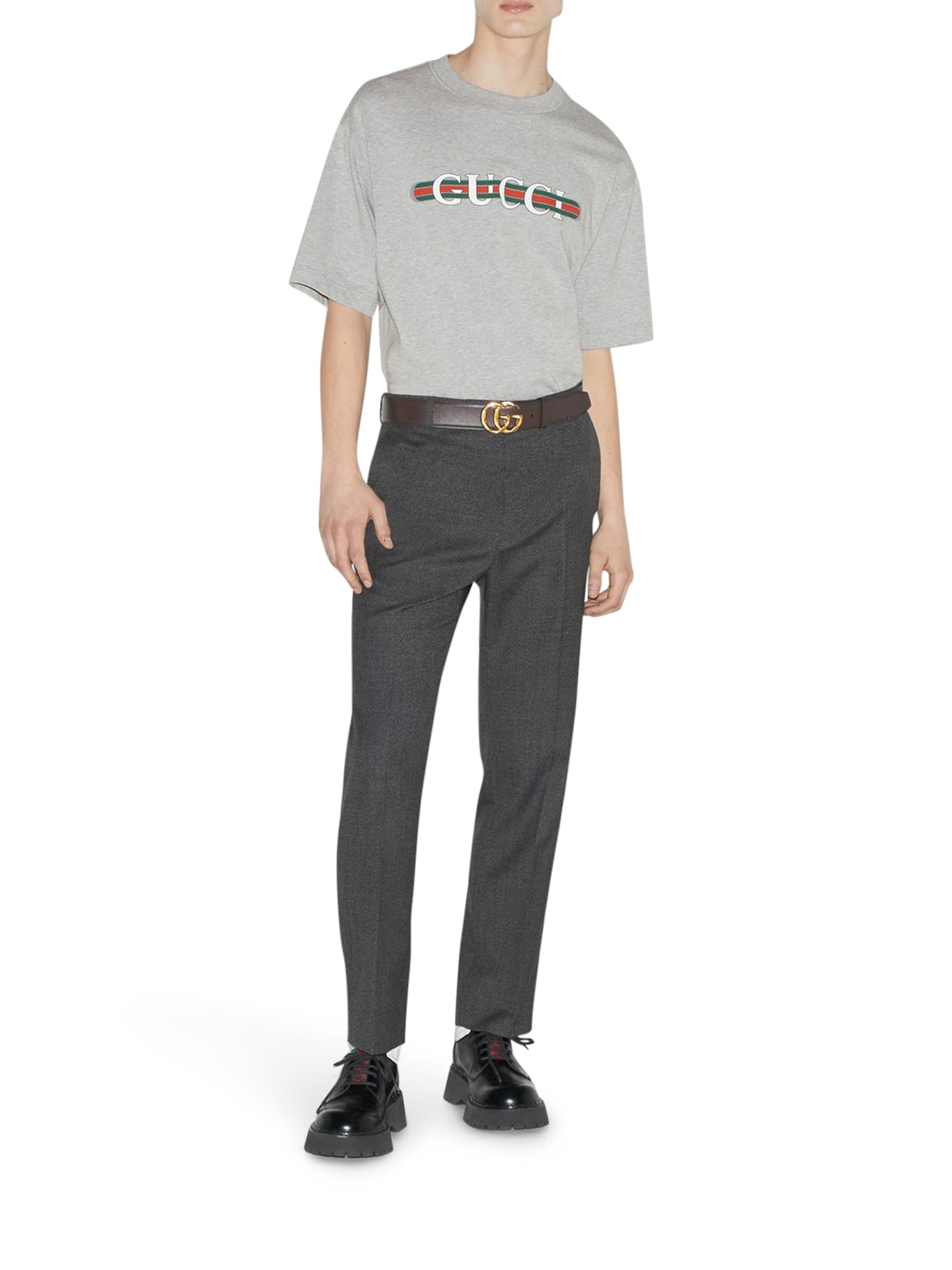 T-SHIRT IN JERSEY DI COTONE CON STAMPA GUCCI