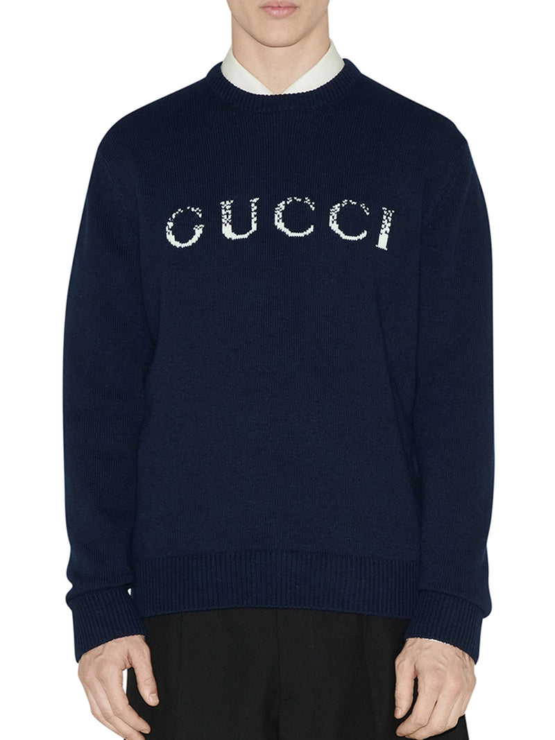 MAGLIONE IN LANA CON INTARSIO GUCCI