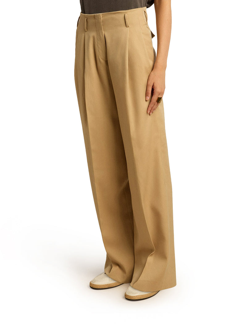 Pantalone da donna in gabardine di lana