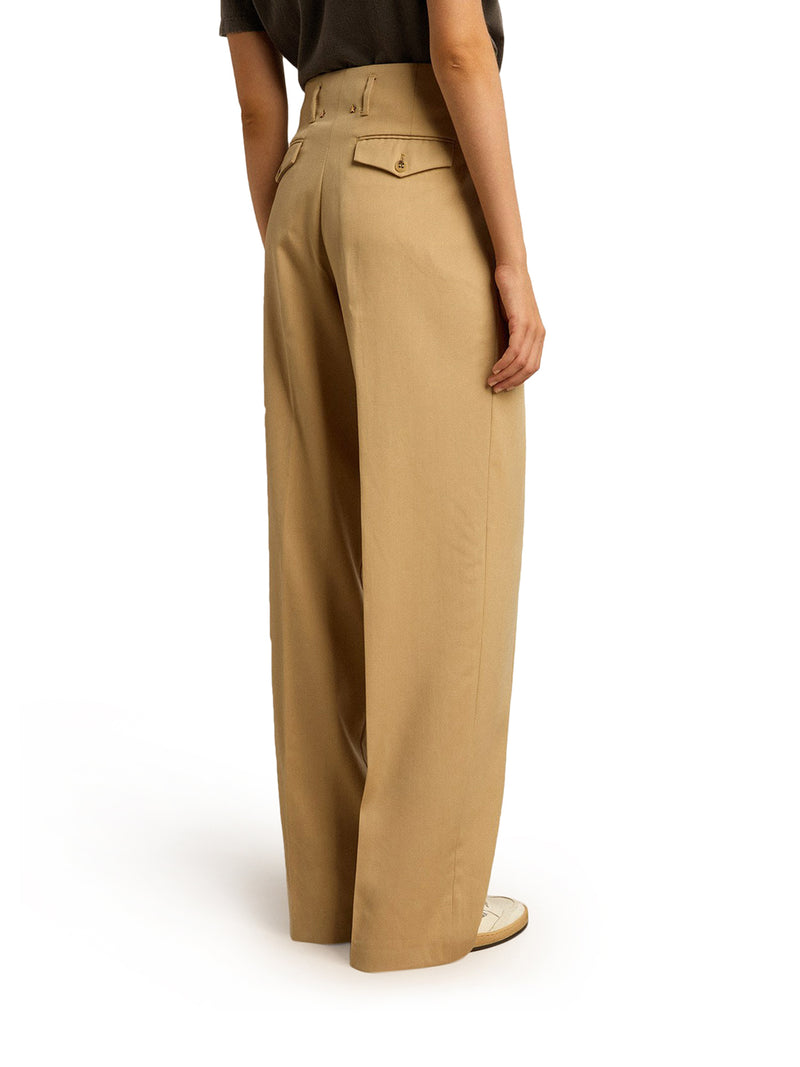 Pantalone da donna in gabardine di lana