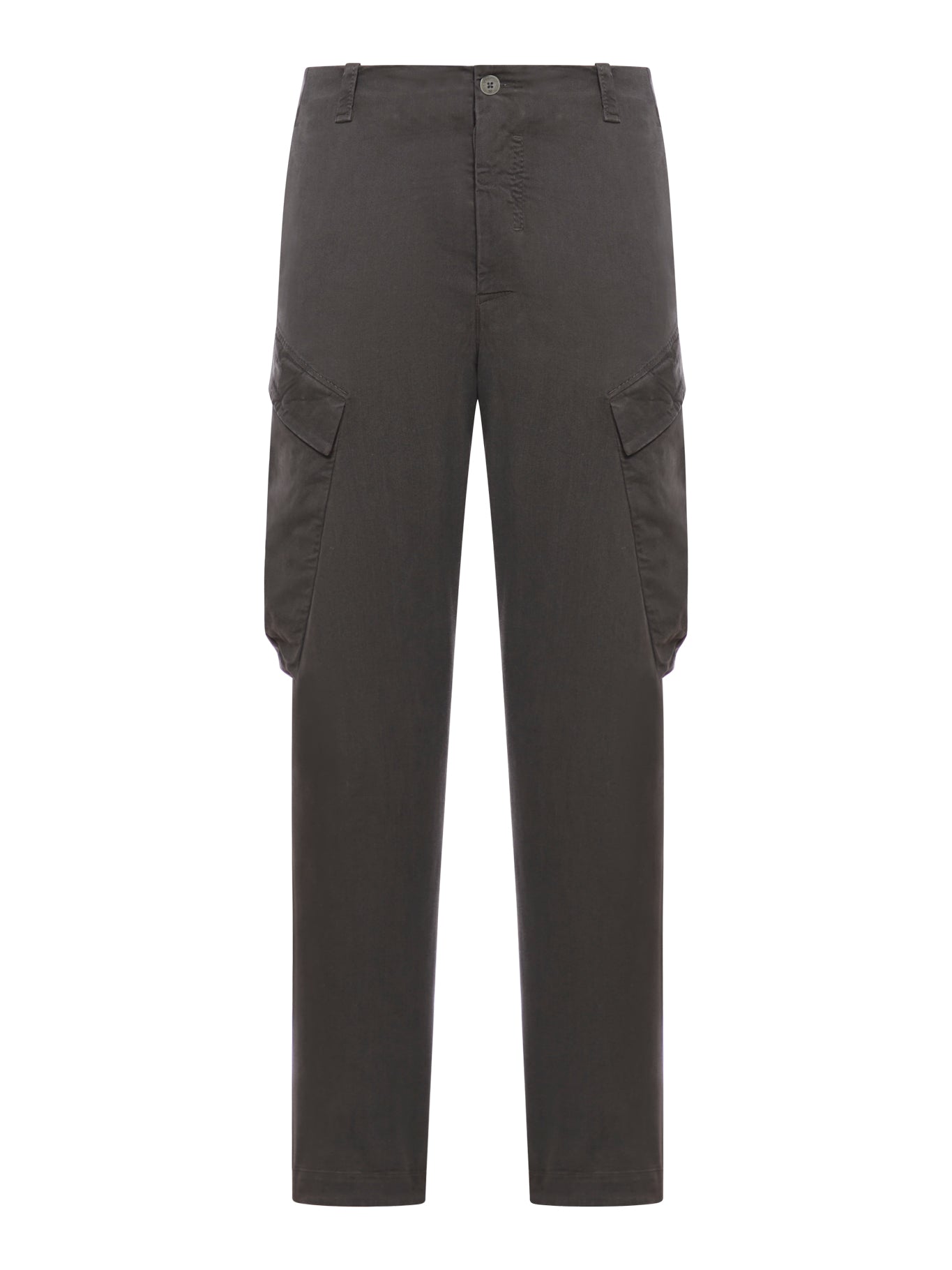 Pantalone cargo regular fit in tencell e modal stretch smerigliato