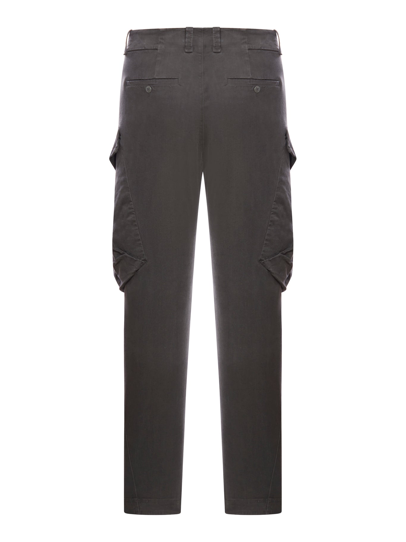 Pantalone cargo regular fit in tencell e modal stretch smerigliato