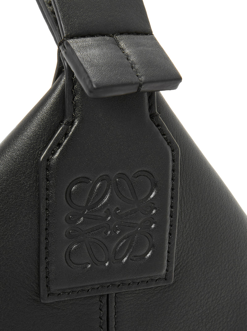 BORSA A TRACOLLA CUBI PICCOLA IN PELLE DI VITELLO LISCIA E JACQUARD
