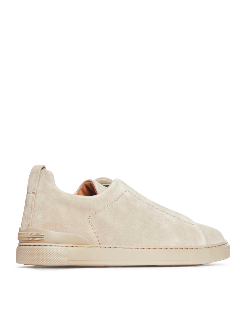 Sneakers Triple Stitch Zegna in pelle scamosciata