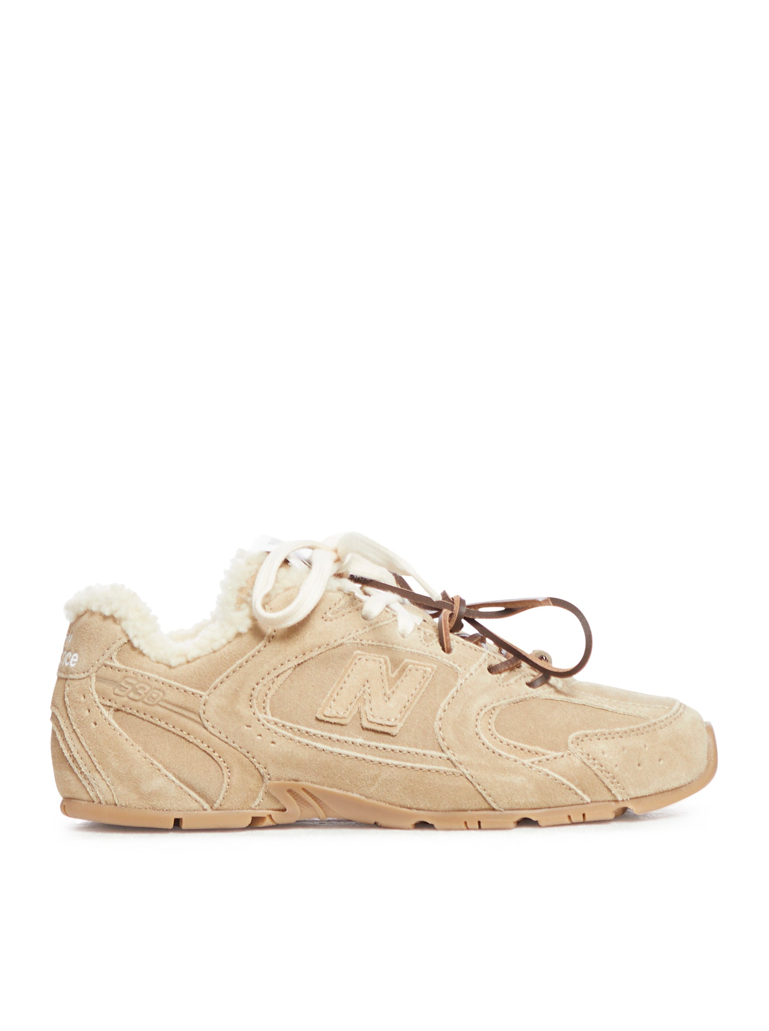 Sneakers New Balance X Miu Miu 530 SL in pelle scamosciata e shearling