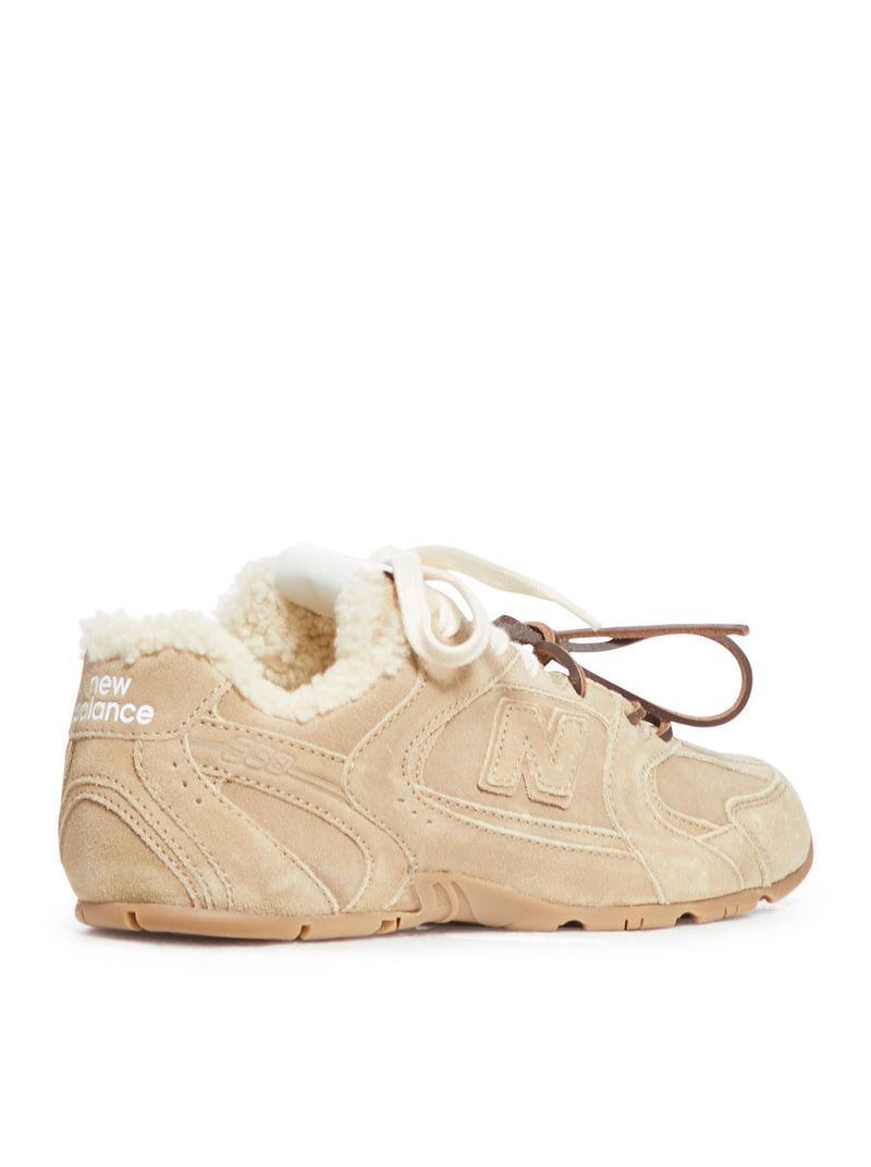 Sneakers New Balance X Miu Miu 530 SL in pelle scamosciata e shearling