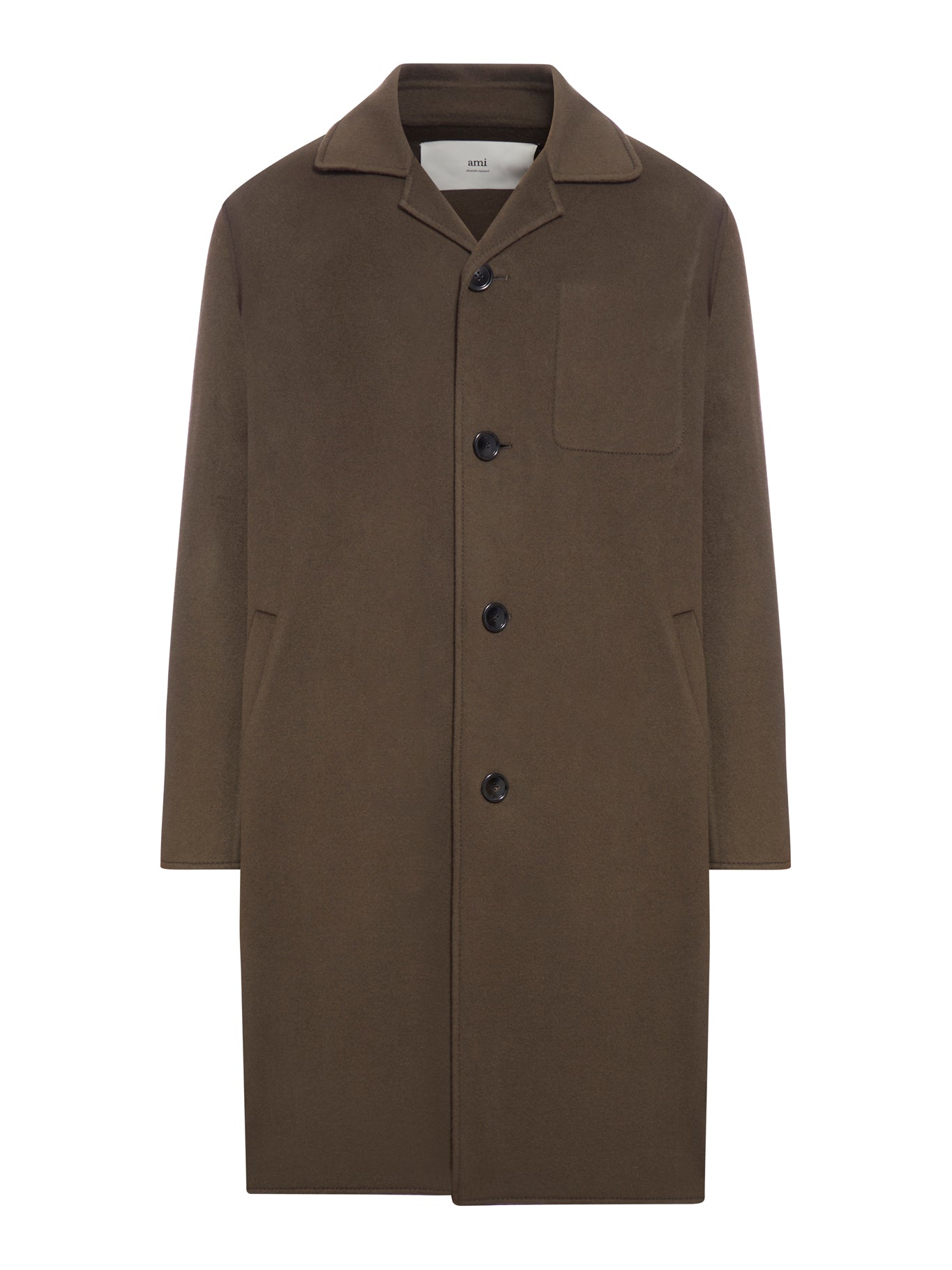 Cappotto a quattro bottoni in cashmere double face