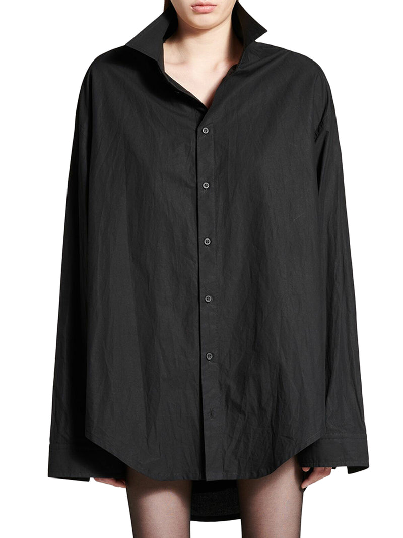 ABITO EFFETTO CAMICIA SUSPENDED DA DONNA IN NERO