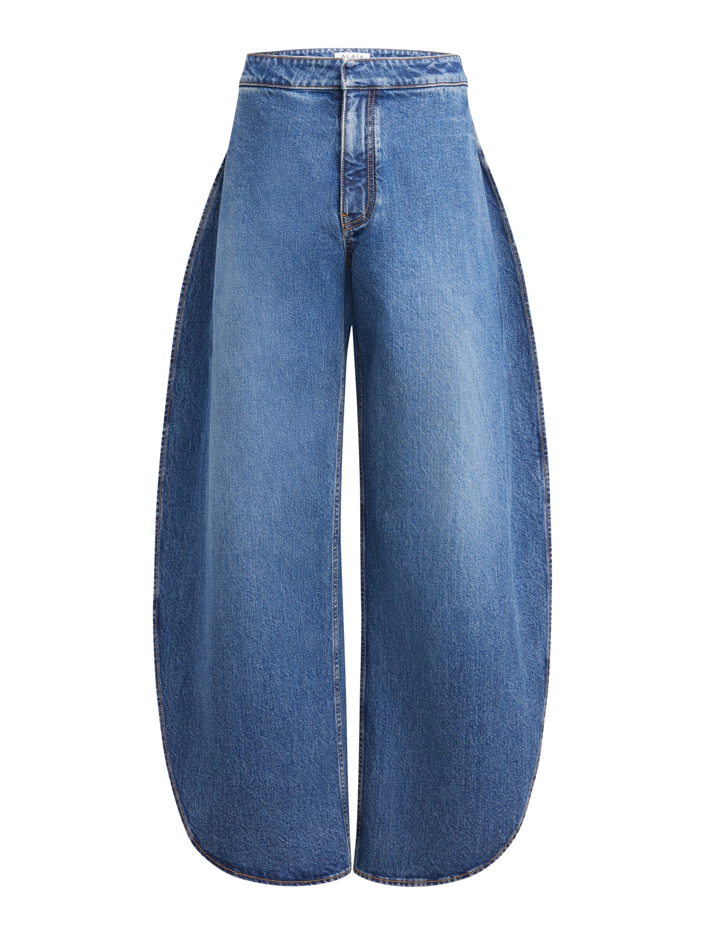 JEANS ARROTONDATI IN DENIM STONE WASHED