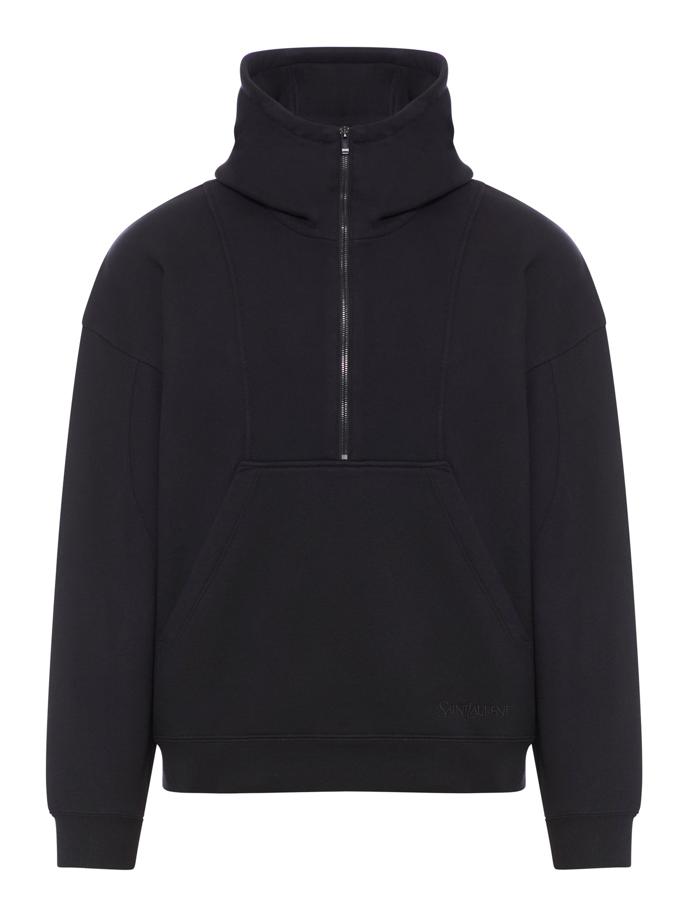 FELPA SAINT LAURENT CON CAPPUCCIO E MEZZA ZIP