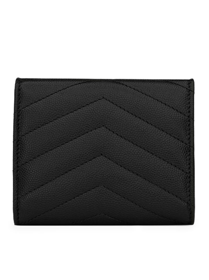 CASSANDRE MATELASSÉ MULTI-FOLDED WALLET IN PELLE GOFFRATA GRAIN DE POUDRE