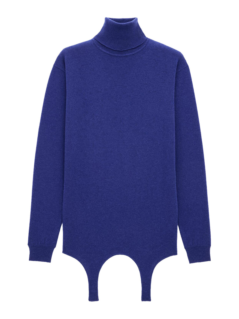 PULLOVER DOLCEVITA IN CASHMERE CON GIARRETTIERA