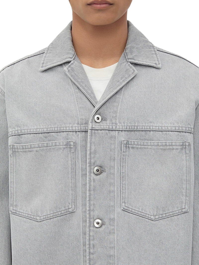 Camicia in denim lavaggio Light Grey