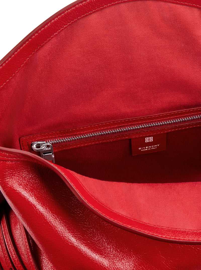 Borsa Voyou media in pelle con multi-fibbie