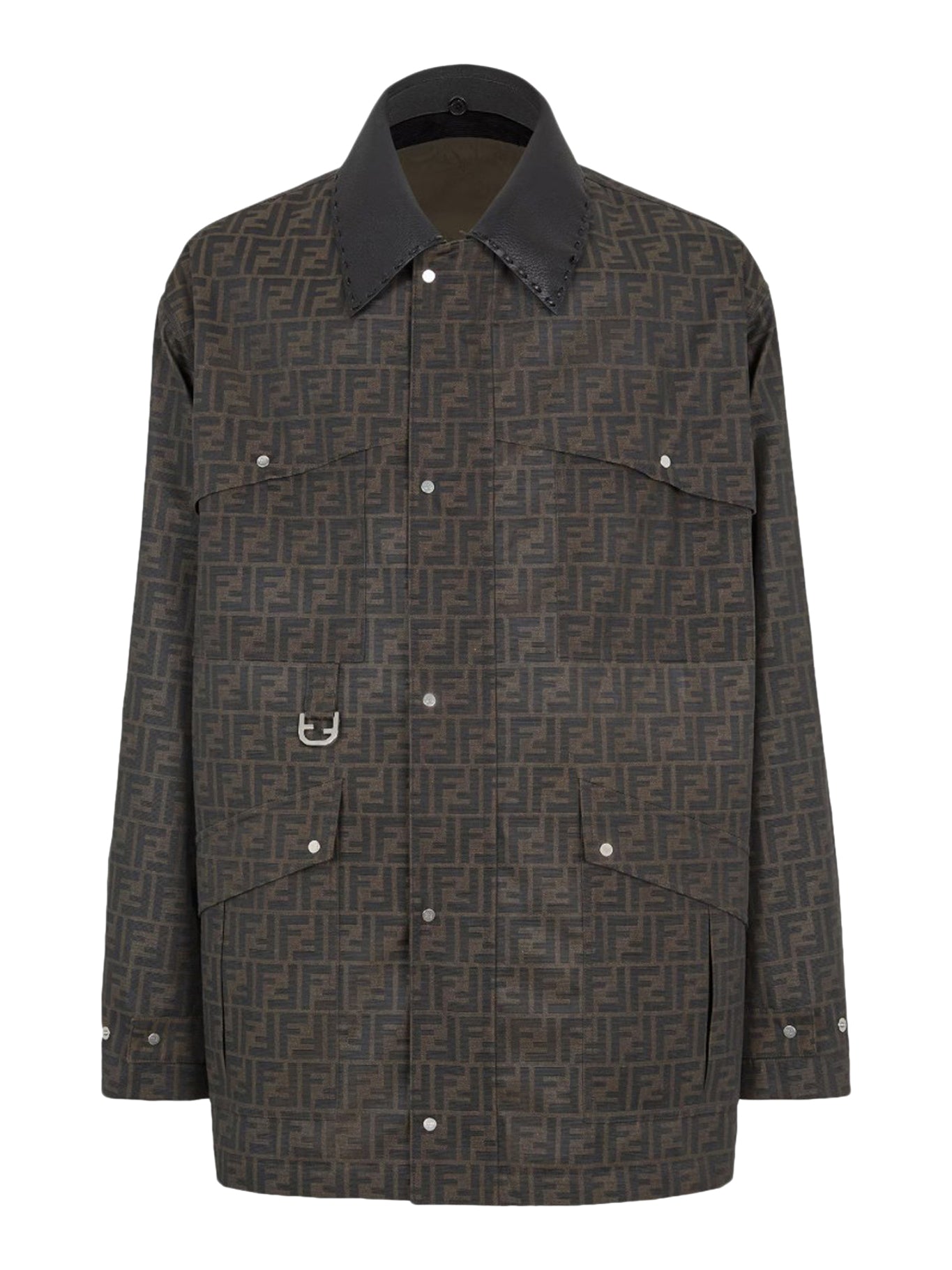 Blouson in Jacquard FF cerato marrone