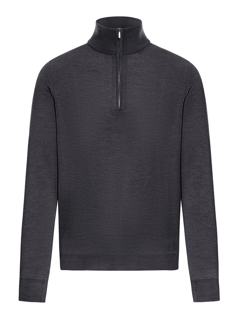 Suitnegozi MAGLIA CON HALF ZIP IN WOOL FLEX