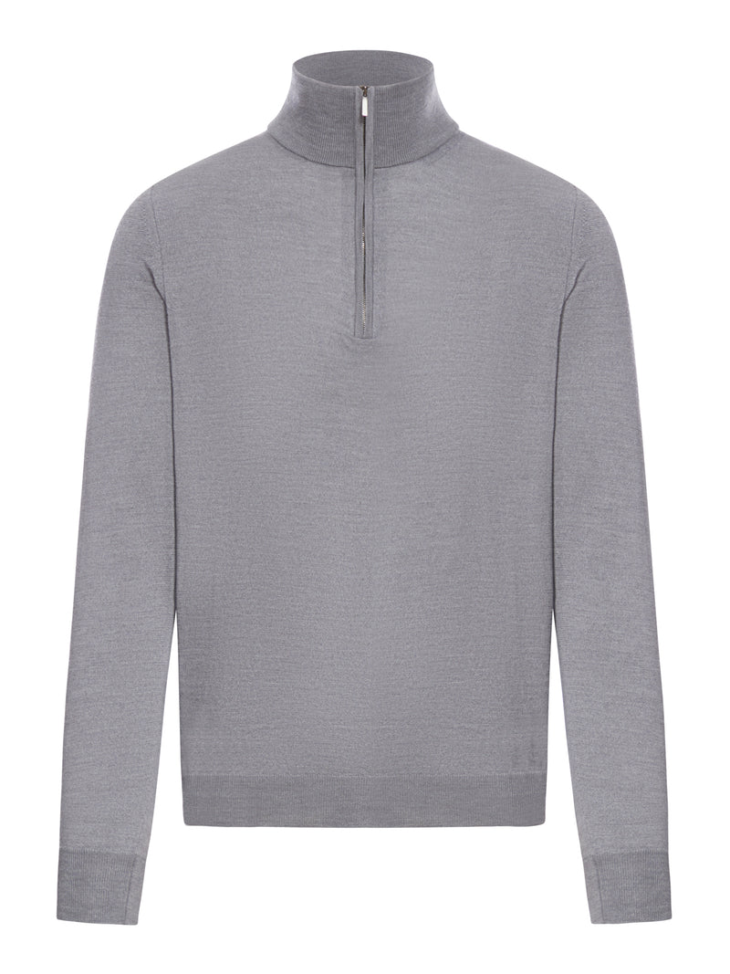 Suitnegozi MAGLIA CON HALF ZIP IN WOOL FLEX