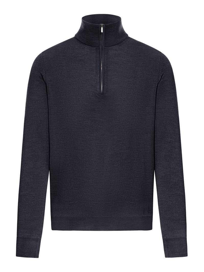 Suitnegozi MAGLIA CON HALF ZIP IN WOOL FLEX