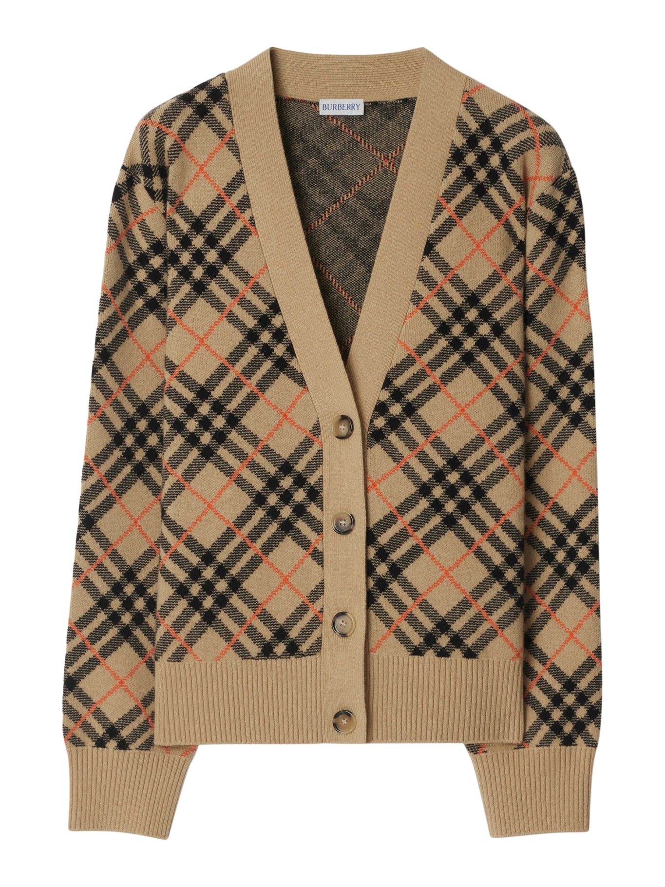 Cardigan in cashmere Check