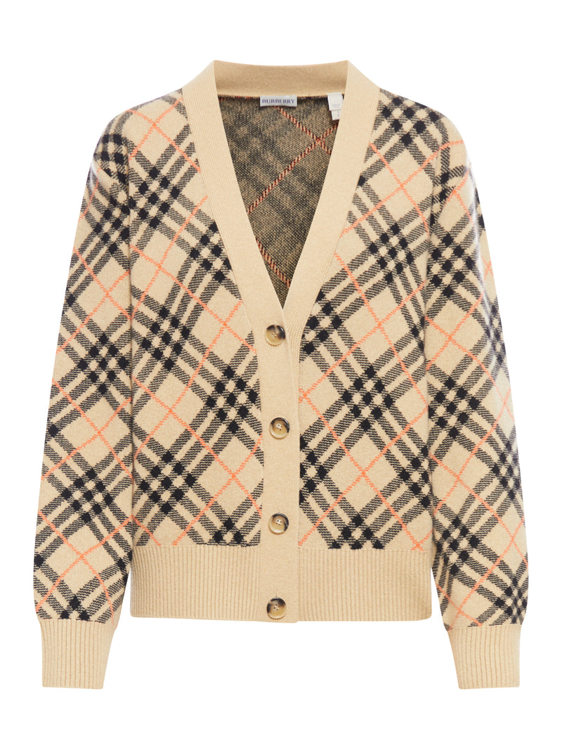 Cardigan in cashmere Check